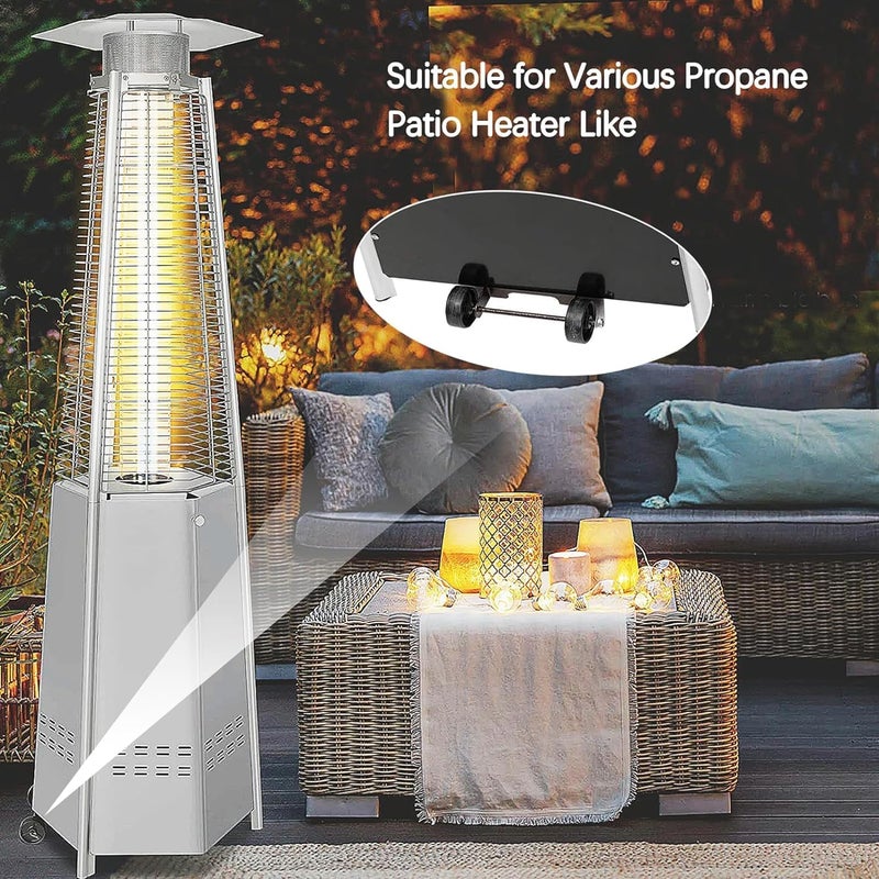Mcvomv Universal Patio Heater Parts Wheel Kit Patio Heater Replacement Parts Outdoor Heater Replacement Parts Umbrella Gas Heater Wheel-Easy to Move/Install - Image 5